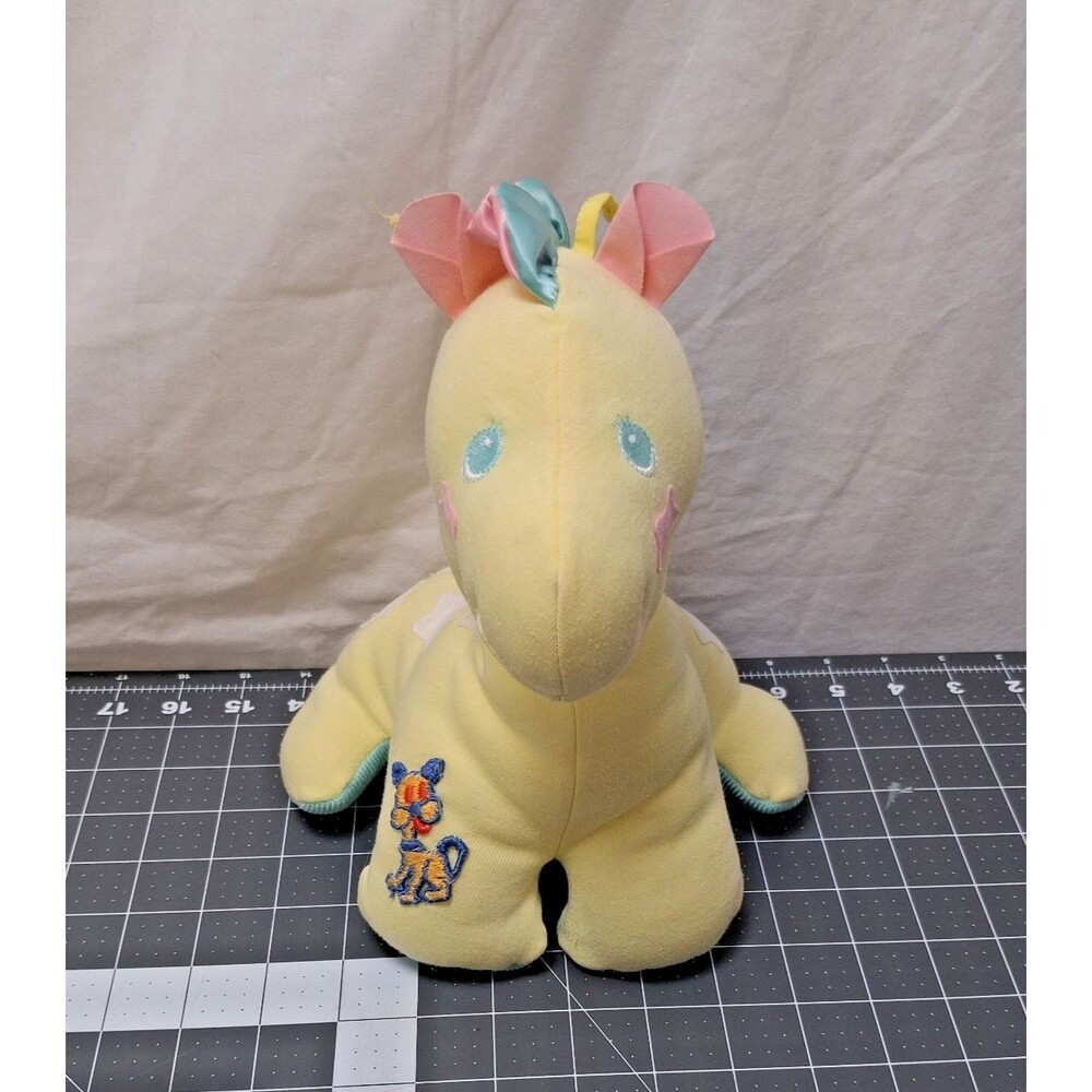 Vintage PLAYSKOOL Sweet Beginnings Giraffe Plush Stuffed Animal Squeakers Feet